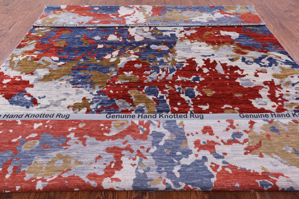 8' 11" X 11' 7" Modern Hand-Knotted Wool Rug Q8576