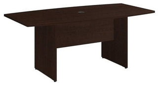 72"X36D Boat Top Conference Table With Wood Base