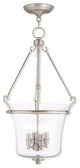 Livex 50406-91 4-Light Brushed Nickel Pendant, Brushed Nickel