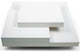Isle Contemporary Multi Platform Square Coffee Table, White