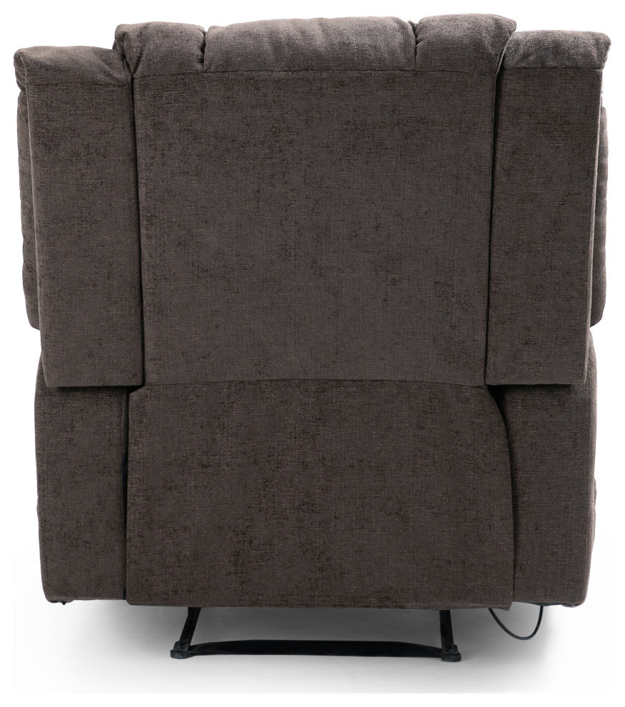 Siloam Contemporary Pillow Tufted Massage Recliner