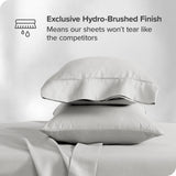 Bare Home 1800 Microfiber Sheet Set, Light Gray, Queen
