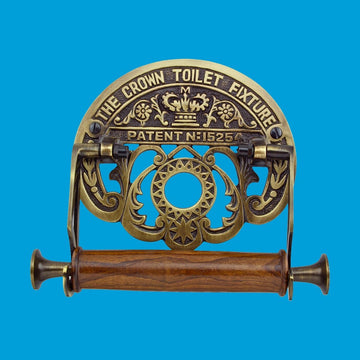Toilet Paper Holder Brass The Crown Fixture Tissue Holder, Antique Brass