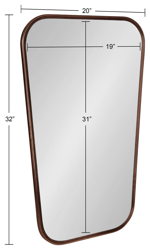 Caskill Framed Cowbell Wall Mirror, Bronze 20x32