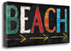 29" Bright Beach Sign Giclee Print on Gallery Wrap Canvas Wall Art
