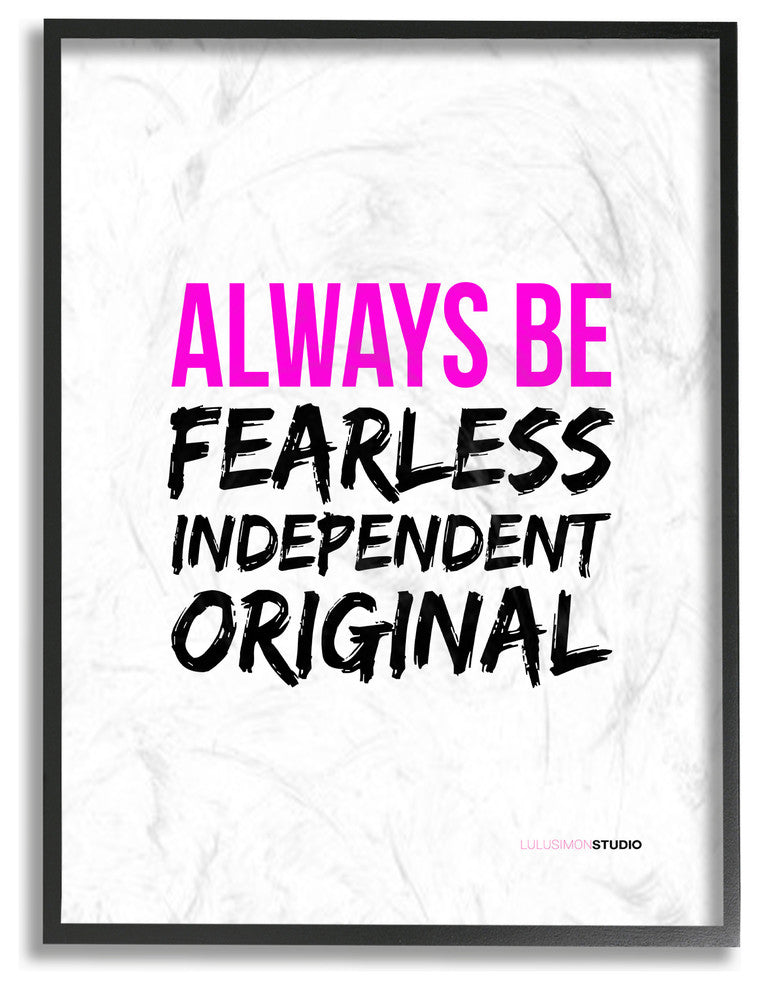 Fearless Independent Original, Framed Giclee Texturized, 16"x20"