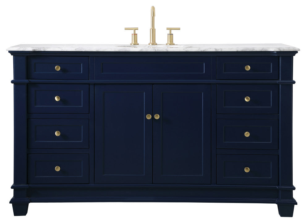 Weston Single Bathroom Vanity Set, Blue, 60