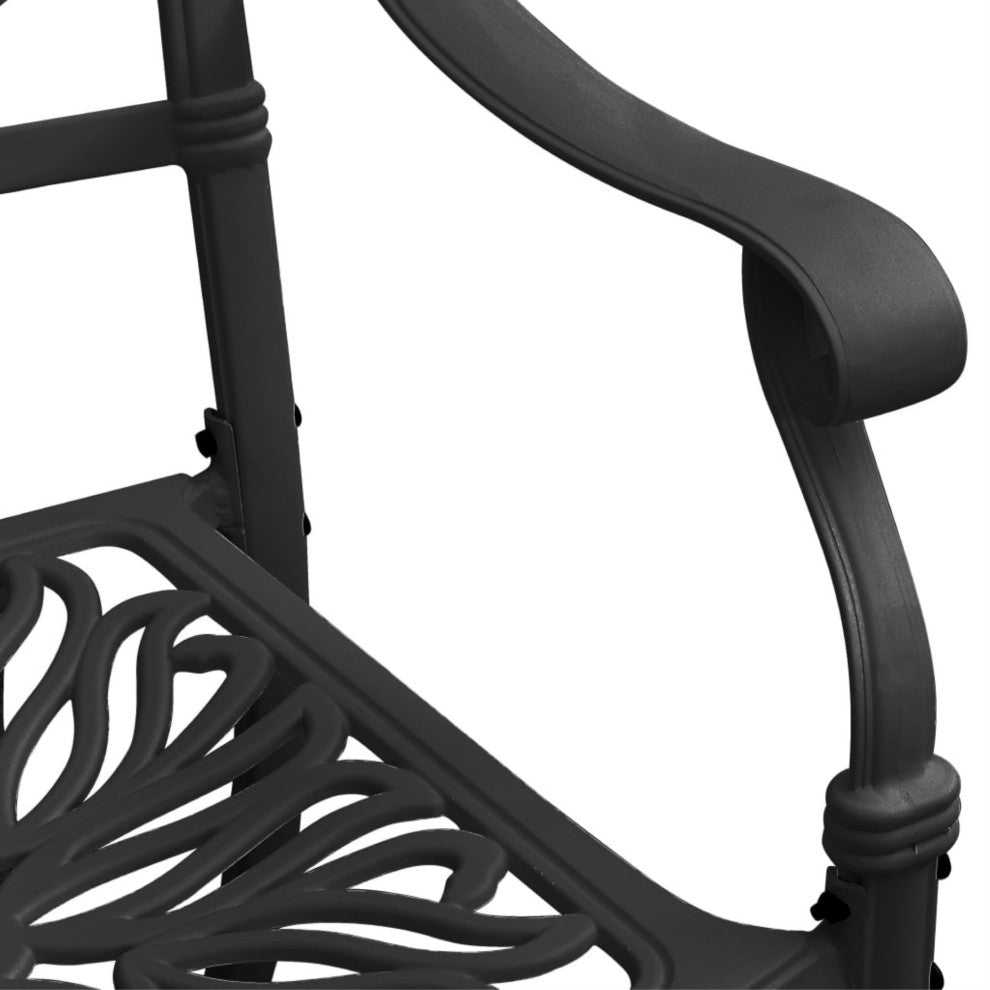 Vidaxl Garden Chairs 2-Piece Set Cast Aluminum Black