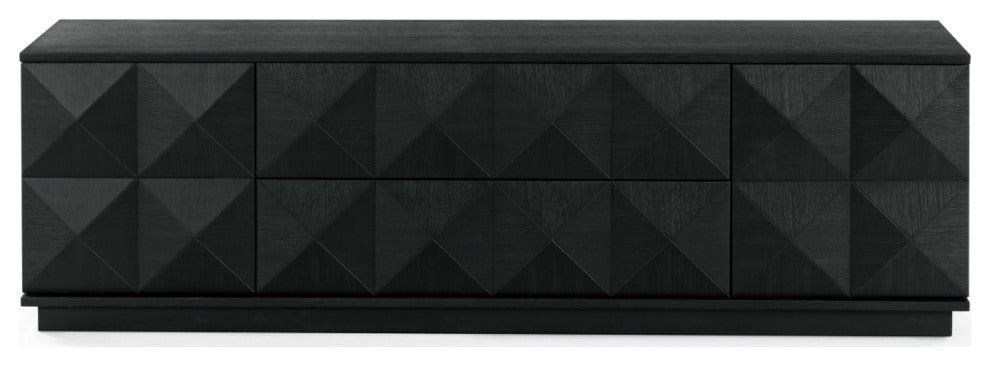 Safavieh Couture Patty 4 Door Wood Media Stand, Black