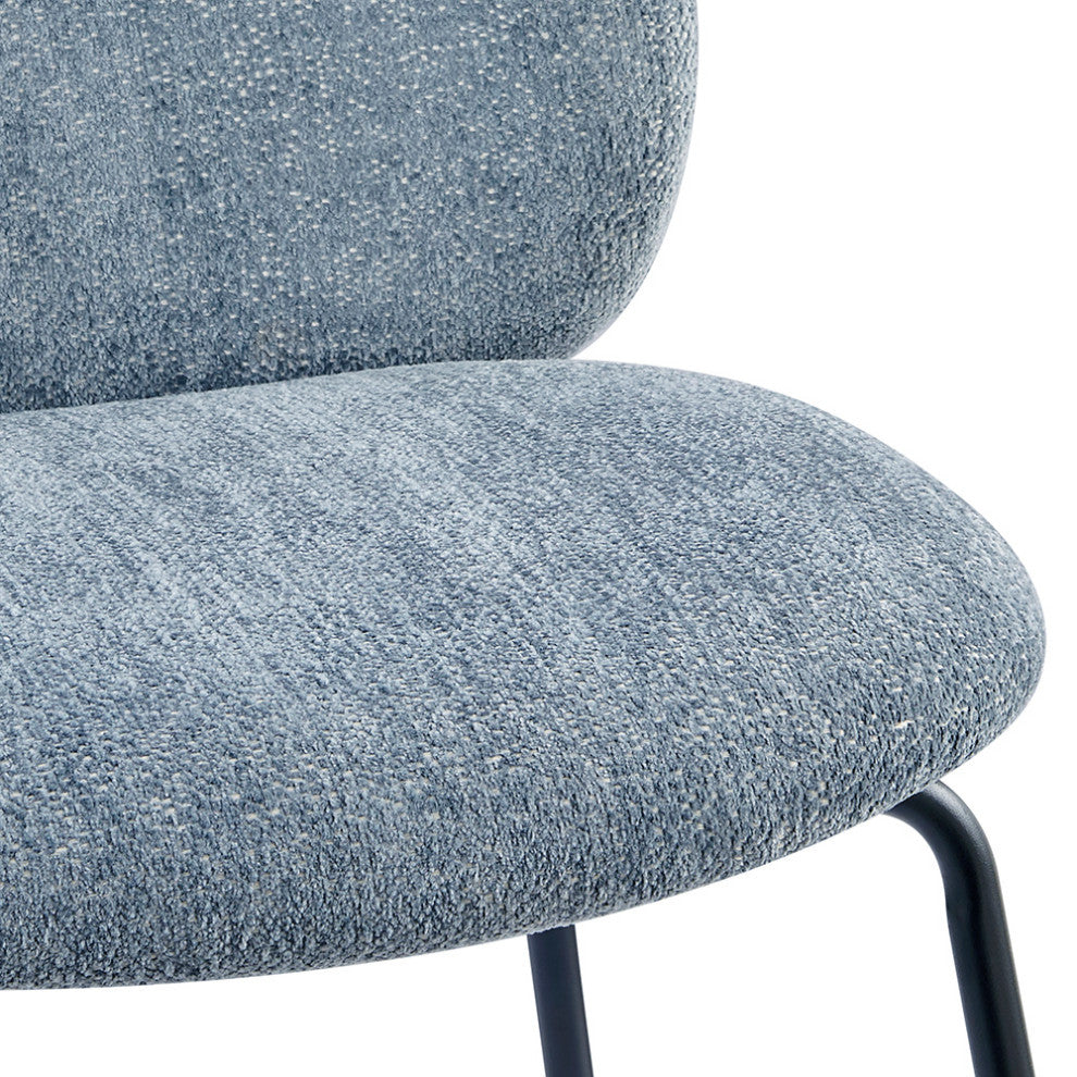 Nisha Fabric Dining Side Chair, Set of 2, Posh Blue Gray