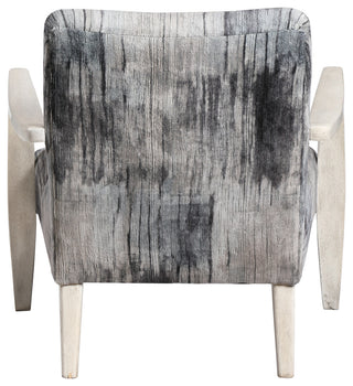 Watercolor Gray Chenille Accent Chair