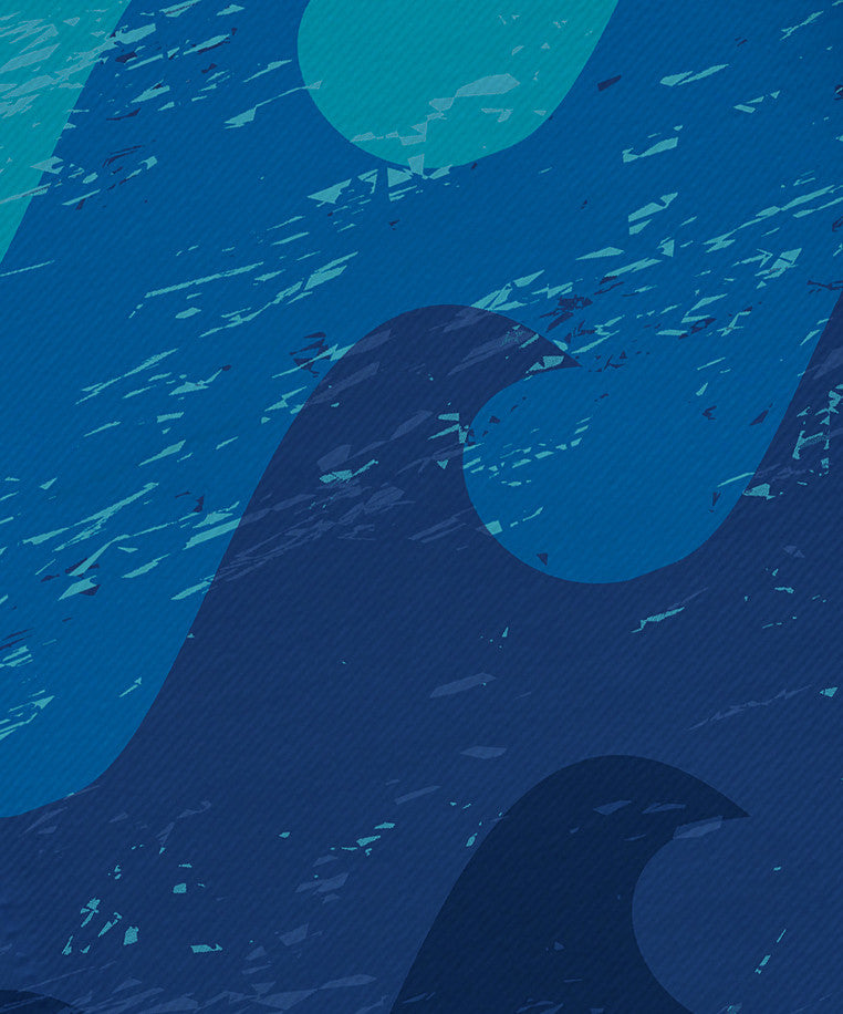 Deep Sea, Geometric Print Napkin, Blue, Set of 4