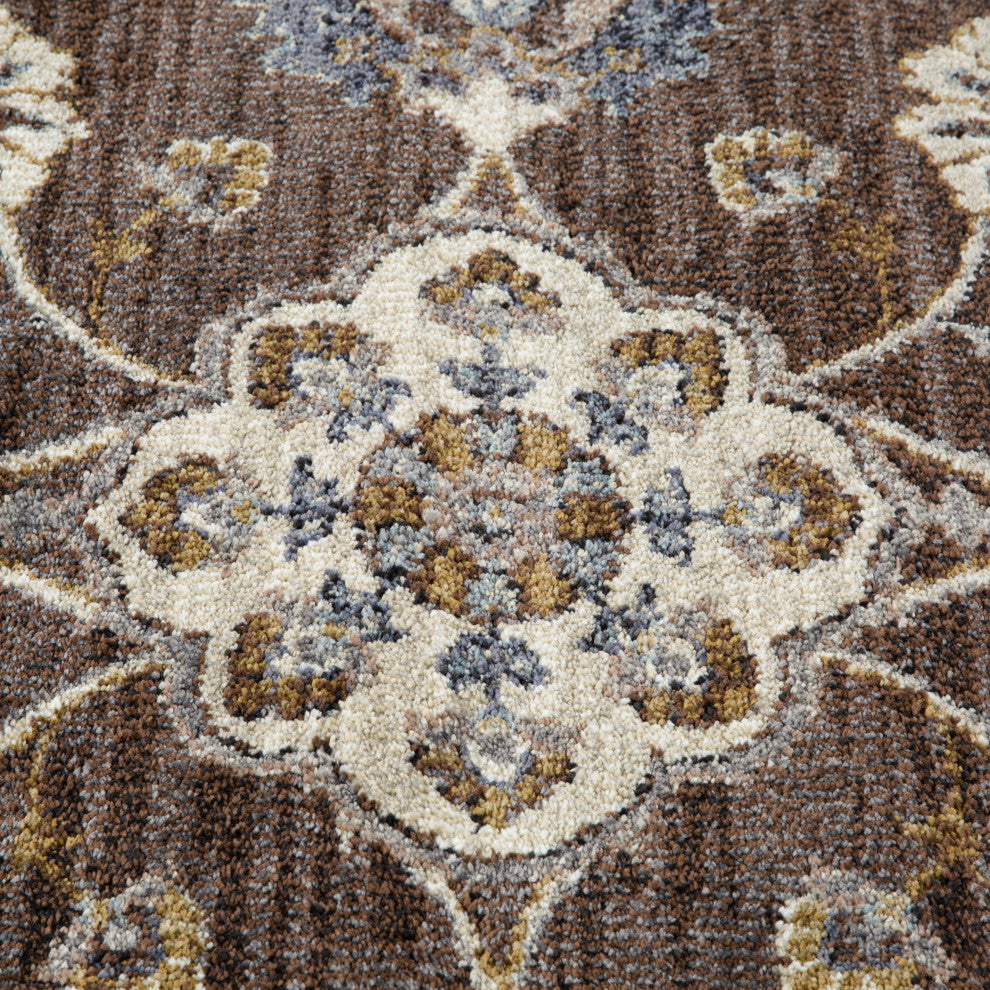 Jordan Bea Power-Loomed Polypropylene Area Rug, Brown, 2'7" X 10"
