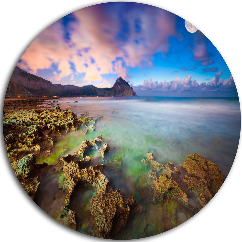 Monte Cofano Reserve, Landscape Photography Disc Metal Wall Art, 23"
