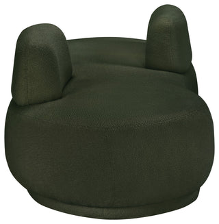 Argyle Upholstered Chaise/Loveseat, Green, Teddy Fabric