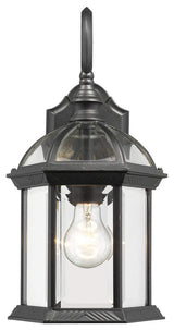 Roseto ZWS99927 Lloyd 16" Tall Outdoor Wall Sconce - Black