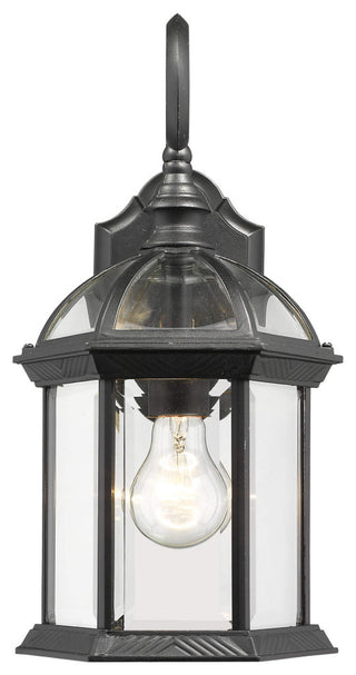 Roseto ZWS99927 Lloyd 16" Tall Outdoor Wall Sconce - Black