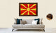 Madagascar Country Textured Flag Print With Brown Gold Frame, 15"X21"