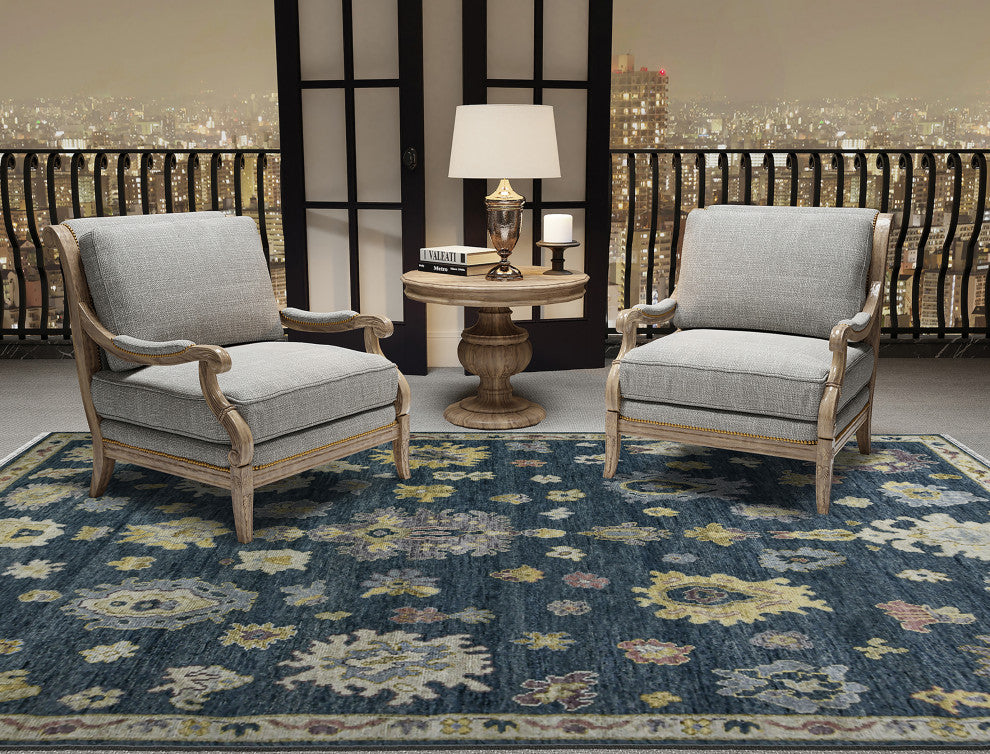 Jaigarh Carmina Area Rug, Blue, 8' x 10', Oriental