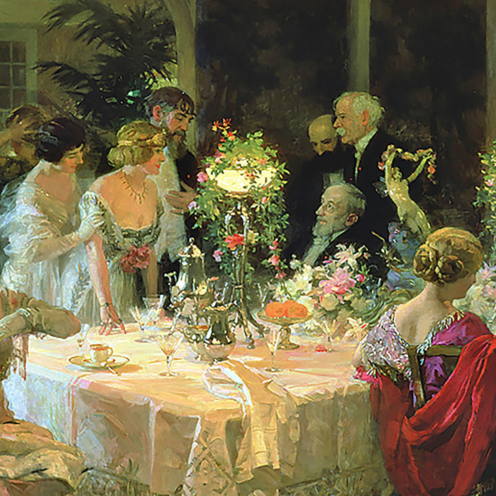 "The End of Dinner" Stretched Canvas Replica, 30"x23"