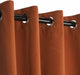 Canvas Rust Sunbrella Outdoor Curtain With Grommets, 96"hx50"w