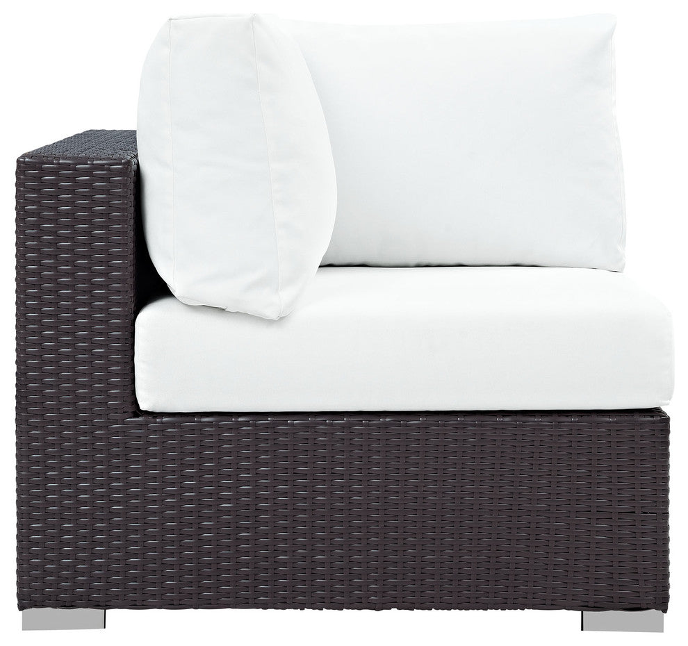 Convene Outdoor Patio Corner, Espresso White