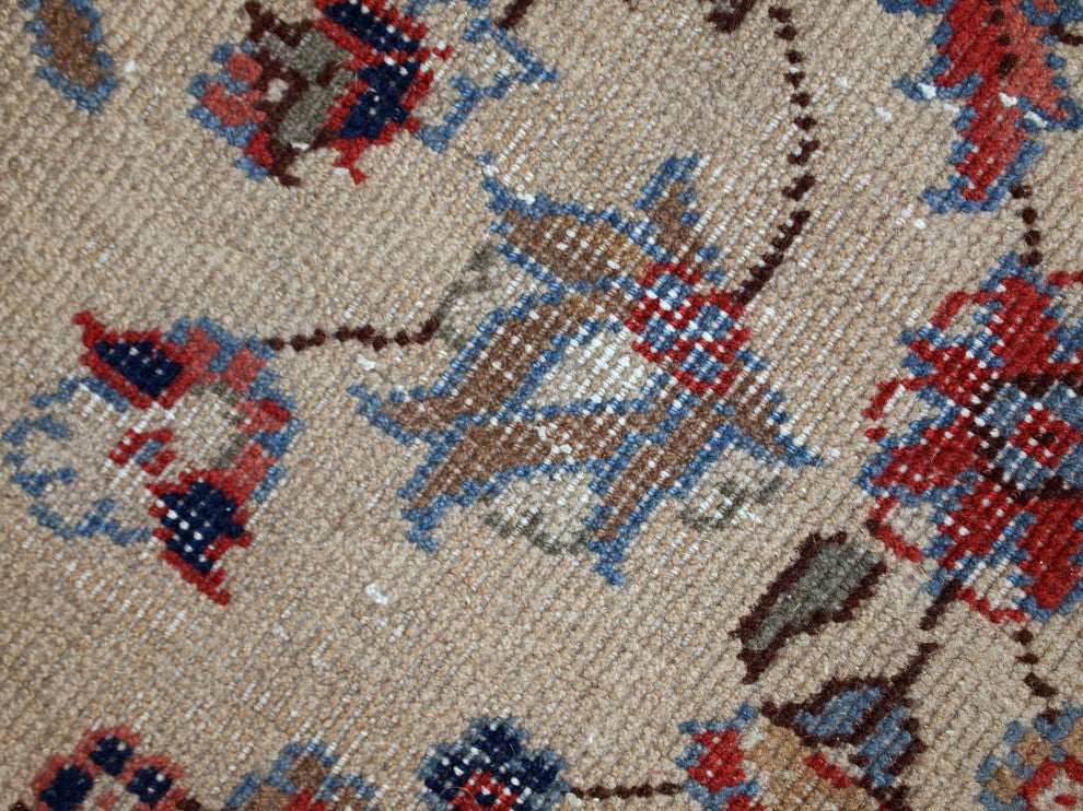 Handmade vintage Pakistani Lahore rug 2.5' x 4.6' ( 77cm x 141cm ) 1950s
