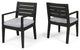 GDF Studio Arely Outdoor Acacia Wood Dining Chairs, Set of 2, Light Gray
