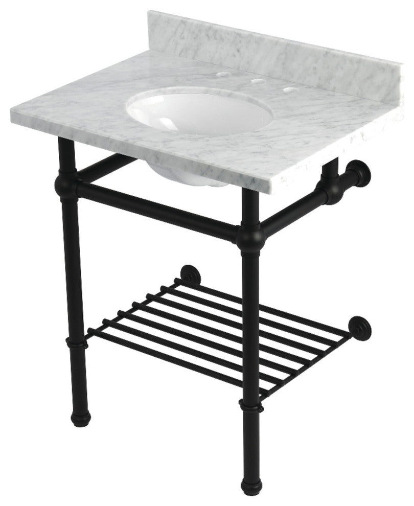 KVPB30MBB0 30" Console Sink with Brass Legs (8", 3 Hole)