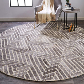 Weave & Wander Saena Taupe/Natural Rug, 8'x8' Round