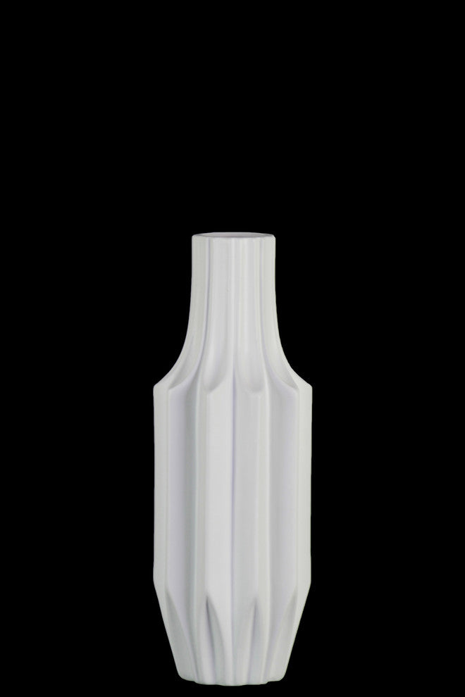 Marcus Ceramic Vase, Matte White, Small