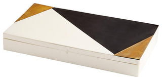 Modametric Container, Gold, Brass, Resin, Wood, 19.25"W (10655 MGM7K)