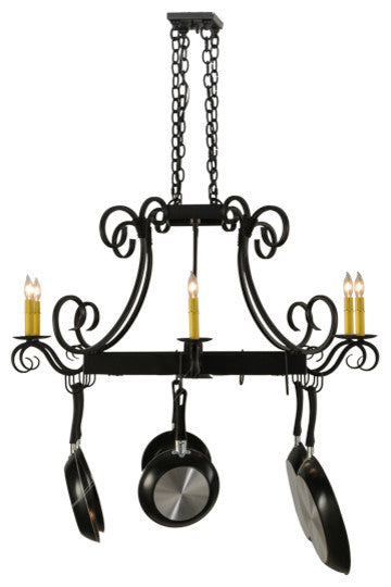 50"L Caiden 6 Light Pot Rack