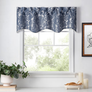Meadow 50" x 15" Lined Scallop Valance, Cobalt