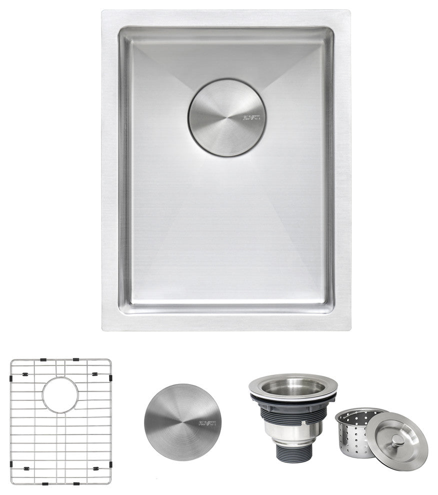 Ruvati RVH7116 16x18" Undermount Bar Prep Tight Raduis Kitchen Sink