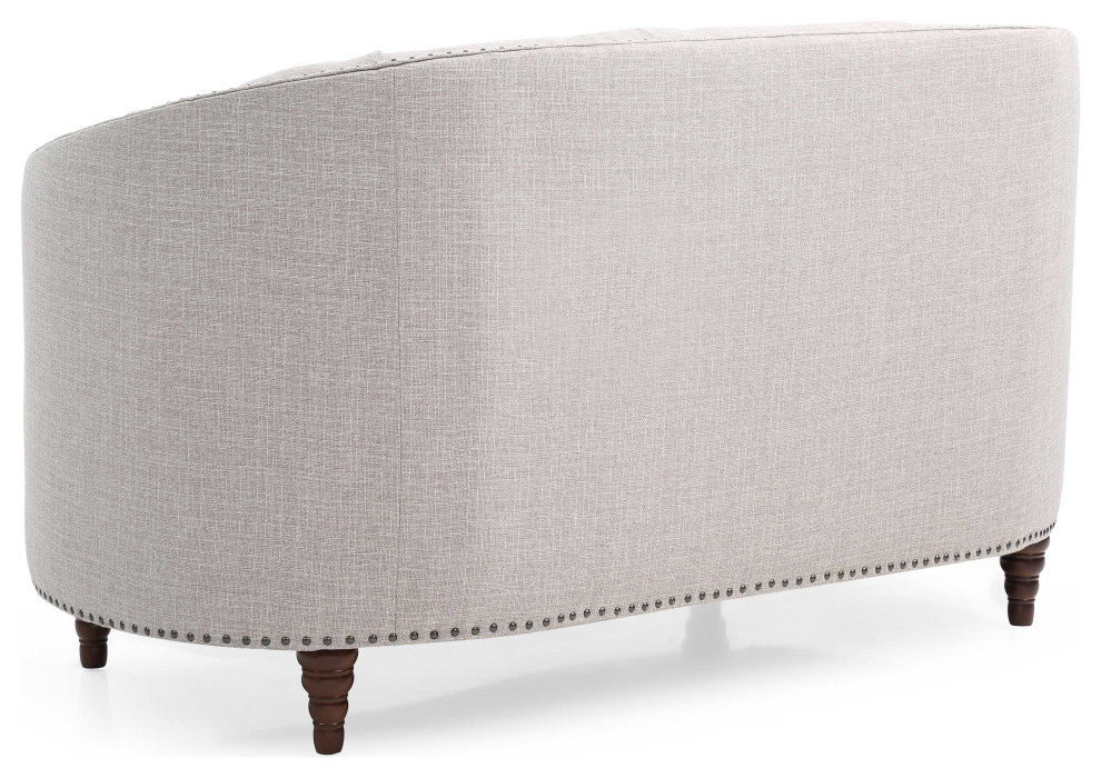 Charleston 63 in. W Flared Arm Polyester Straight Sofa, 63 in.