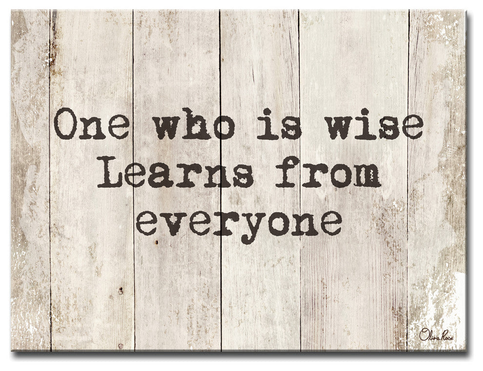 Ready2HangArt Inspirational 'Wise Learner' Wrapped Canvas Wall Art