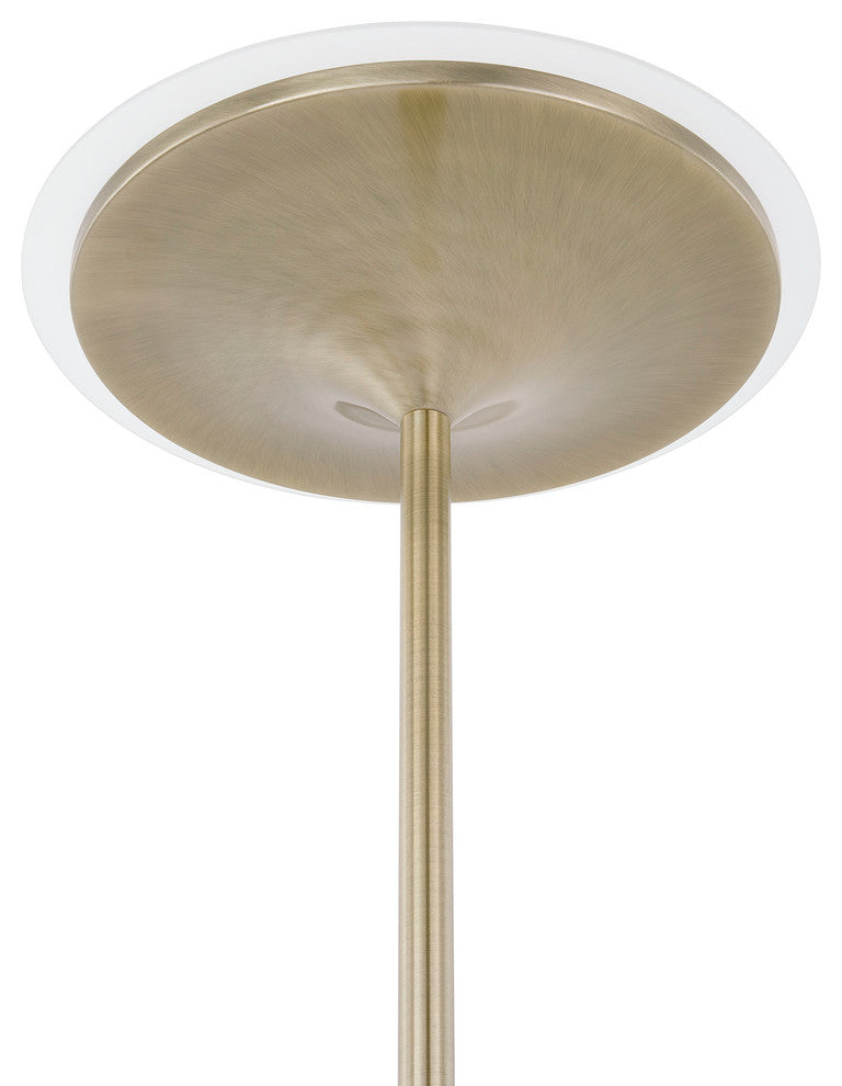 Leipzig LED Torchiere, Antique Brass