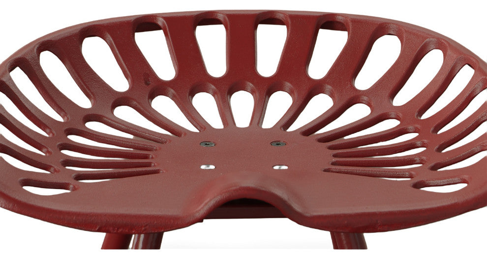 Jace Tractor Seat Fireside Bench, Red