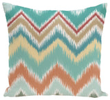 Ikat-Arina Stripe Print Pillow, Jade, 18"x18"