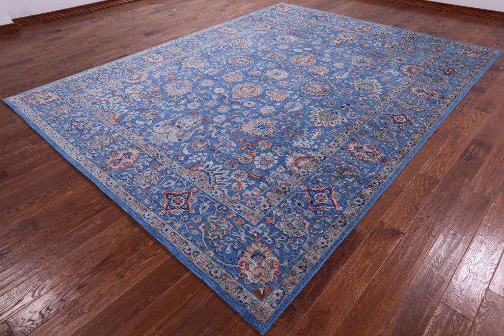 Wool and Silk Persian Handmade Rug 9' 2" X 12' 0" Q12087