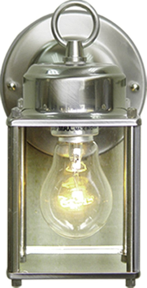 1-Light Brushed Nickel Exterior Wall Mount