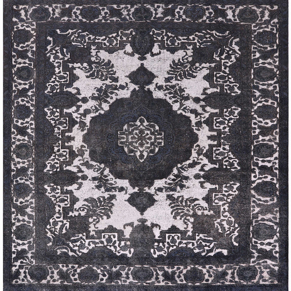 Ahgly Company Indoor Square Mid-Century Modern Area Rugs, 7' Square