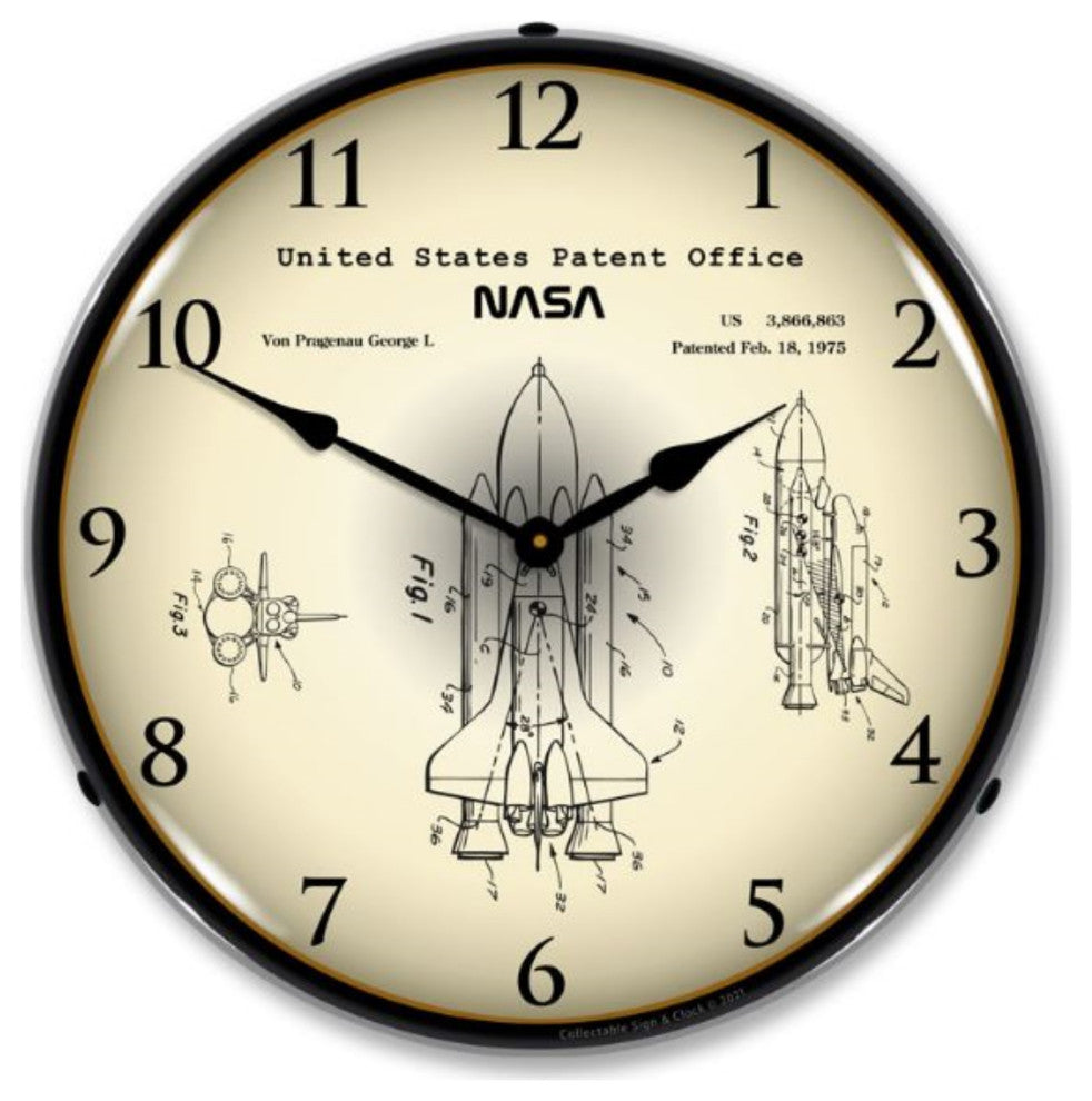 2103220 NASA Space Shuttle 1975  Patent Clock