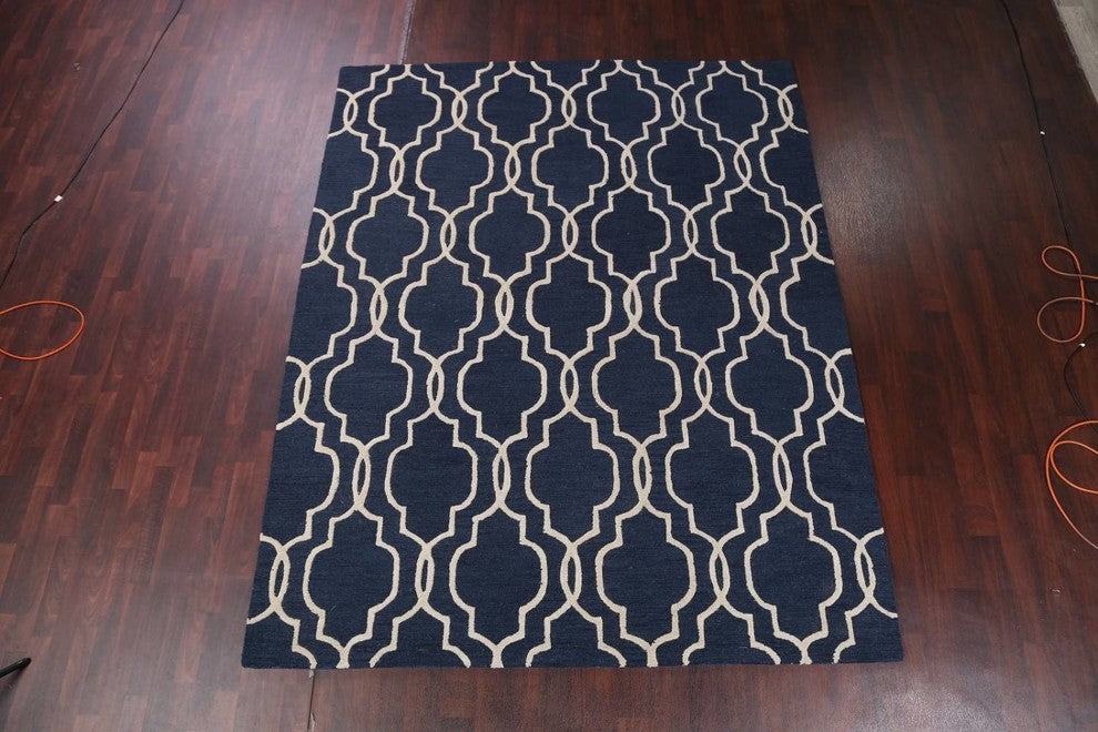 Trellis Hand Tufted Indian Oriental Wool Oriental Area Rug, 3x5''