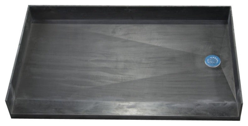 Tile Redi 3754RBF-PVC 37"x54" Curbless Shower Pan With Right PVC Drain