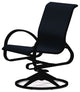 Aruba II Sling Swivel Rocker, Textured Black, Navy