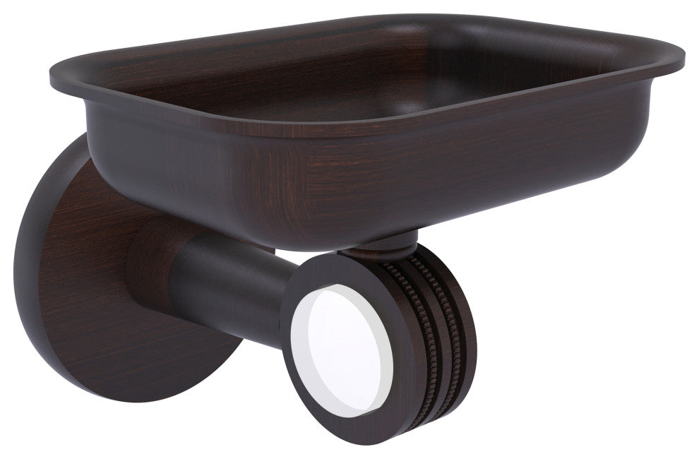 Clearview Wall Mounted Soap Dish Holder with Dotted Accents, Venetian Bronze