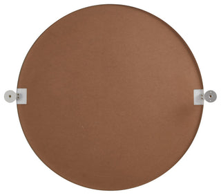 Home Living Round Pivot Mirror 30 Inch, Silver