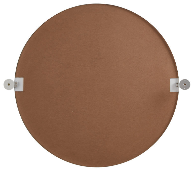 Home Living Round Pivot Mirror 30 Inch, Silver